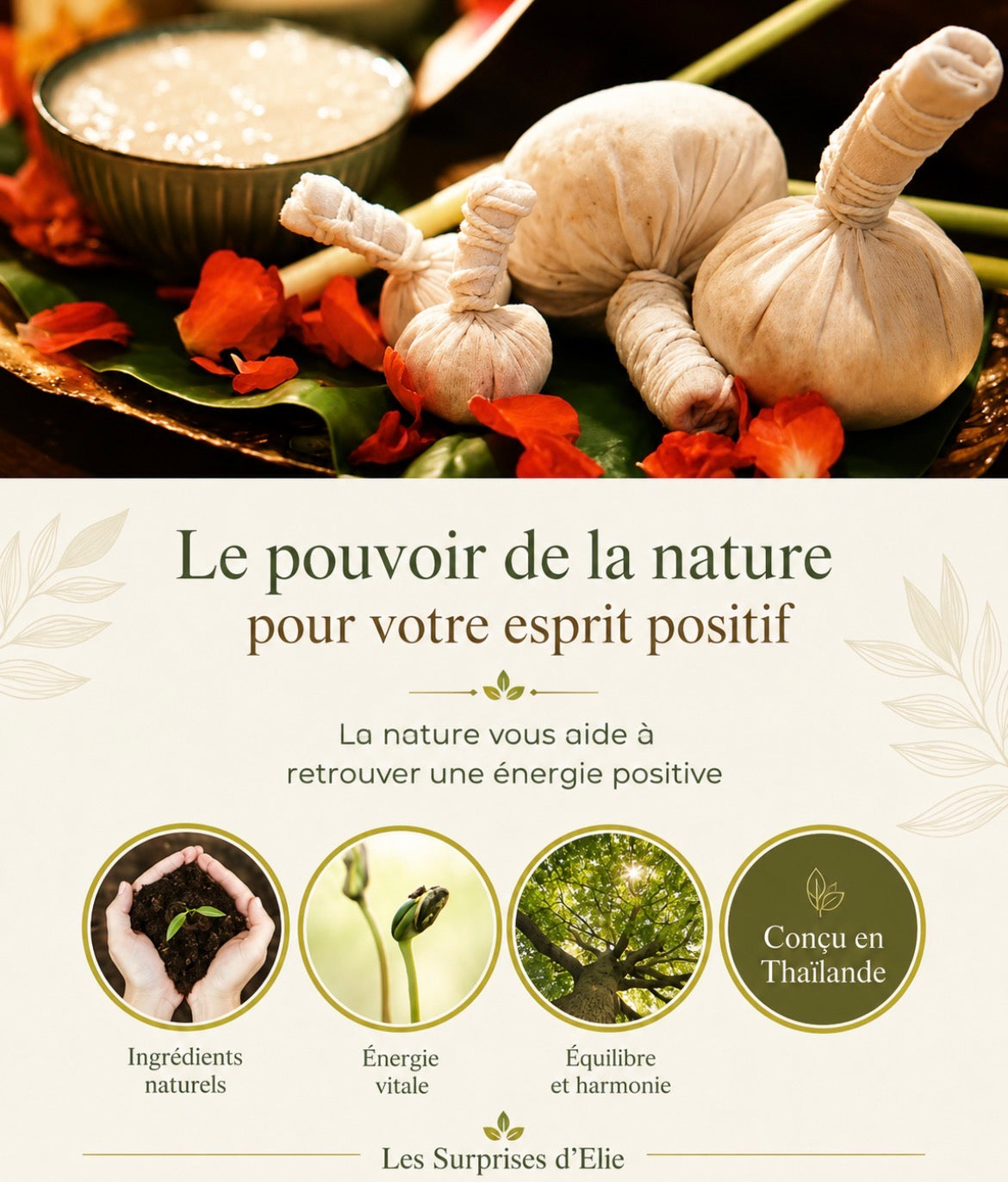 Boule de Massage Aux Herbes Thaïlandaises – Compresse Chaude & Thérapie Moxibustion