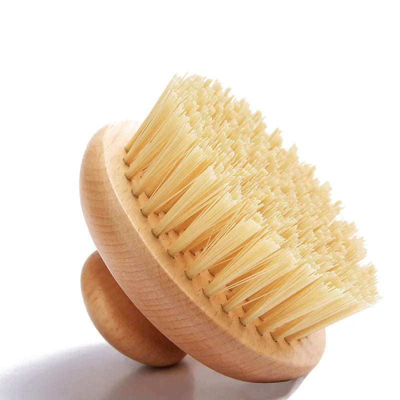 Brosse de Massage Corps en Sisal & Bois – Gommage & Exfoliation Naturelle