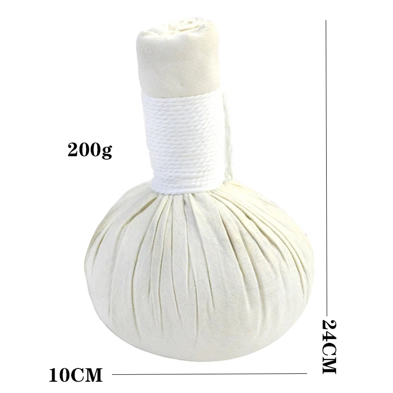 Boule de Massage Aux Herbes Thaïlandaises – Compresse Chaude & Thérapie Moxibustion