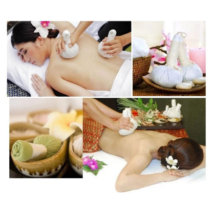 Boule de Massage Aux Herbes Thaïlandaises – Compresse Chaude & Thérapie Moxibustion