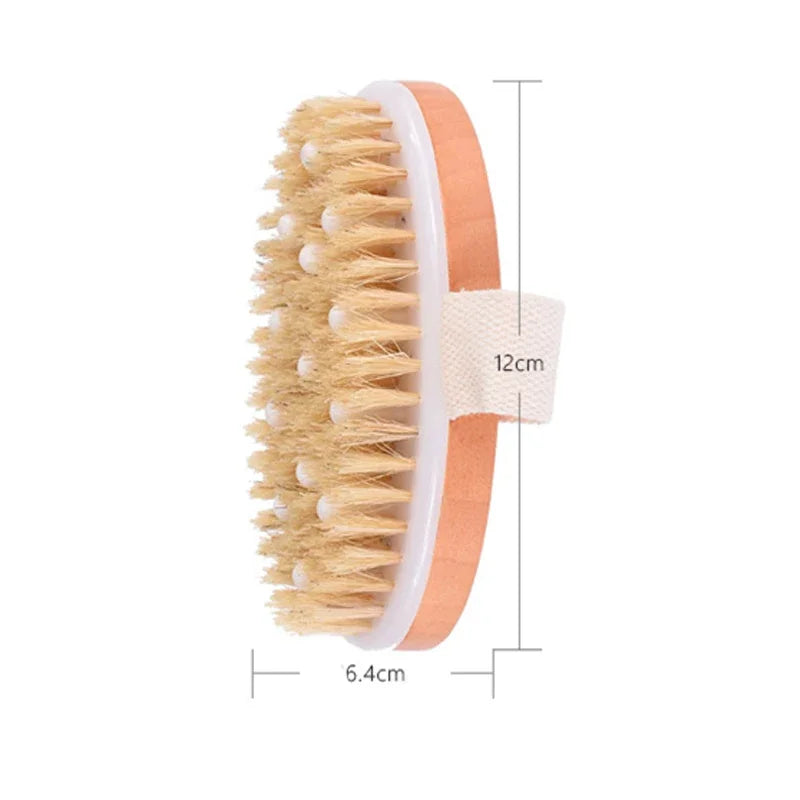 Brosse de Massage Corps en Sisal & Bois – Gommage & Exfoliation Naturelle
