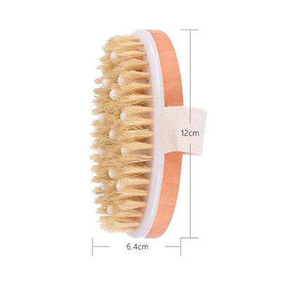 Brosse de Massage Corps en Sisal & Bois – Gommage & Exfoliation Naturelle