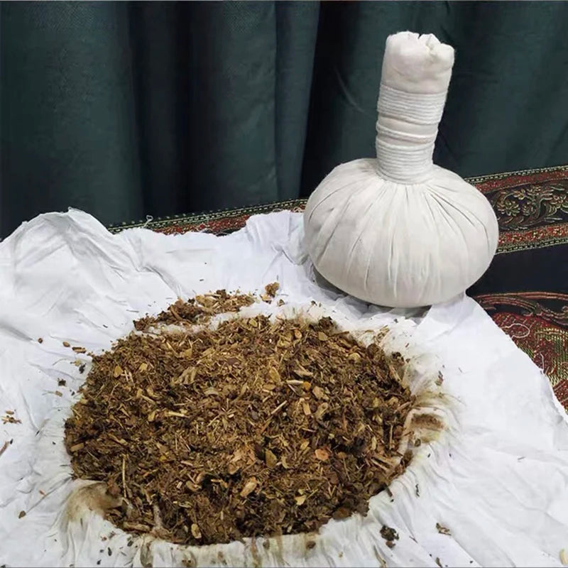 Boule de Massage Aux Herbes Thaïlandaises – Compresse Chaude & Thérapie Moxibustion