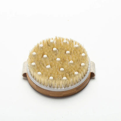 Brosse de Massage Corps en Sisal & Bois – Gommage & Exfoliation Naturelle