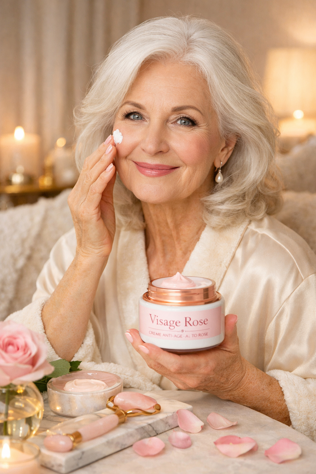 Crème de nuit à l’huile d’Argan & Rose de Damas - Visage Rose