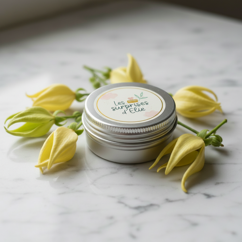 Baiser d'Ylang argenté avec logo